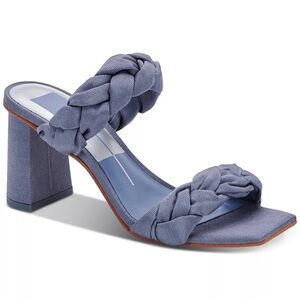 Dolce Vita Blue Pheby Strappy Braided City Heel Sandals. Size 10